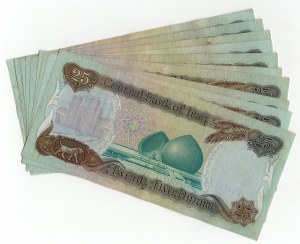 Irak, 25 dinars 1986 - ensemble de 10 pièces