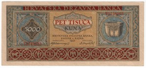 Croazia, 5 000 kune 1943