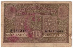 Poland, 10 Polish marks 1916, General, series A