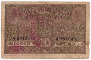 Poľsko, 10 poľských mariek 1916, všeobecná, séria A
