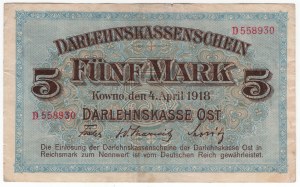 Kaunas, 5 marks 1918, series D