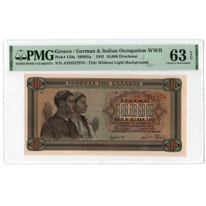 Grecja, 10 000 drachm 1942
