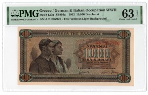 Grecja, 10 000 drachm 1942