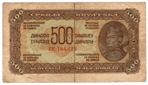 Juhoslávia, 500 dinárov 1944