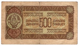 Jugoslávie, 500 dinárů 1944