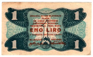 Slovenia, 1 lira 1944, serie AA