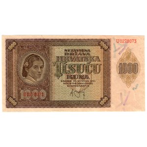 Croatia, 1000 kuna 1941, U series
