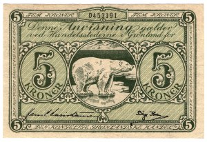 Grónsko, 5 korun bez data (1945)