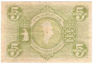 Grenlandia, 5 kroner bez daty (1945)