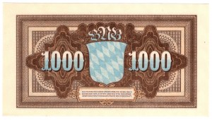 Germany, Bavaria, 1000 marks 1922, Munich, BB series