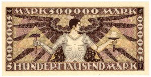 Germany, Baden, 500000 marks 1923, Mannheim