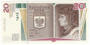 Polska, III RP, Jan Długosz, 20 złotych 2015, seria JD