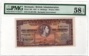 Bermuda, 5 Schillinge 1957