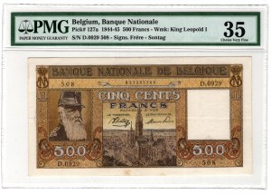 Belgique, 500 francs 1944/45