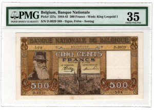 Belgium, 500 francs 1944/45
