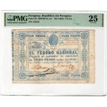 Paragwaj, 3 pesos 1865