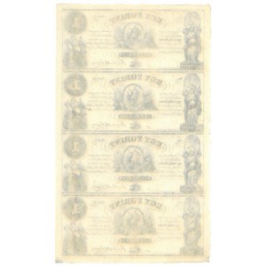 Hongrie, 1 forint 1852 feuille non coupée