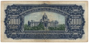 Yugoslavia, 5,000 dinars 1955