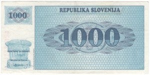 Slovenia, 1,000 tolars 1991