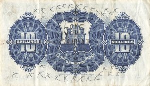 Gibraltar, 10 šilinků 1958