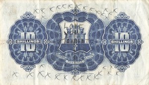 Gibraltar, 10 shillings 1958