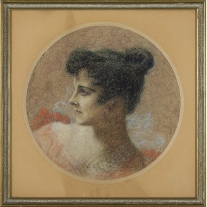 Artist UNKNOWN, PORTRET OF WOMAN FROM PROFILE