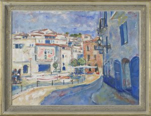 Teresa WALLIS-JONIAK, CADAQUES II - WIDOK NA HISZPAŃSKIE MIASTO CADAQUES