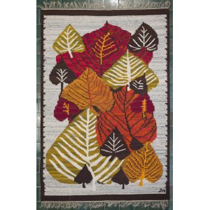 Maria JANOWSKA, KILIM ŚCIMENNY CIEMNE LIŚCIE, 1979