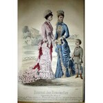 JOURNAL DEMOISELLES [MODA XIXw.] PARIS wyd.1879r.