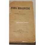 MAŁECKI- STUDYA HERALDYCZNE wyd. 1890r. t.I-II [KOMPLET] skóra