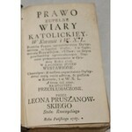 ANCUTA- PRAWO ZUPEŁNE WIARY KATOLICKIEY wyd. Wilno 1767r.