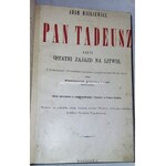 MICKIEWICZ- PAN TADEUSZ wyd. 1898r. z 12 kartonami i 12 rysunkami Kazimierza Alchimowicza.