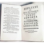 PERKOWICZ- MYŚLI ALBO REFLEXIE CHRZEŚCIAŃSKIE t.1-4 (komplet w 2 wol.) wyd. Wilno 1754