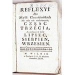 PERKOWICZ- MYŚLI ALBO REFLEXIE CHRZEŚCIAŃSKIE t.1-4 (komplet w 2 wol.) wyd. Wilno 1754