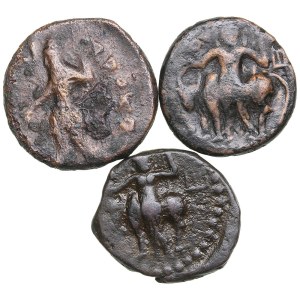 Ancient India, Kushan Empire Æ didrachms (3)