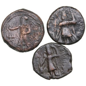 Ancient India, Kushan Empire Æ didrachms (3)