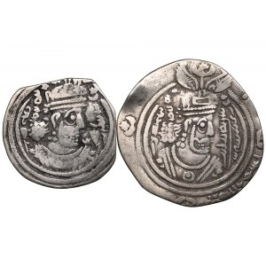 AR Drachm (2) l - Sasanian Kingdom, Khusrau II (AD 591-628) regnal year 28; r - Arab-Sasanian. ‘Ubayd Allah b. Ziyad. 6