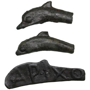 Small collection of coins : Skythia, Olbia Æ Dolphin 5th century BC (3)