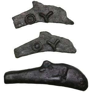 Small collection of coins : Skythia, Olbia Æ Dolphin 5th century BC (3)