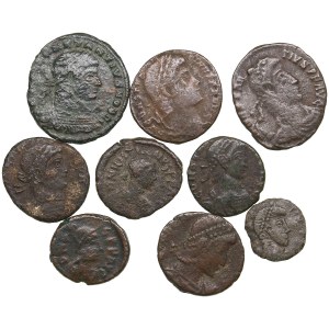 Small collection of ancient coins, mostly Roman Æ (9)