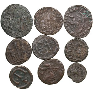 Small collection of ancient coins, mostly Roman Æ (9)