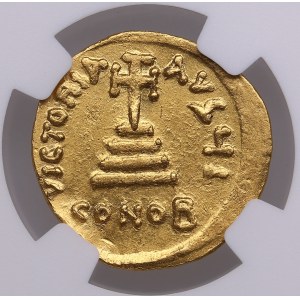 Byzantine Empire AV Solidus - Heraclius, with Heraclius Constantine (AD 610-641) - NGC AU