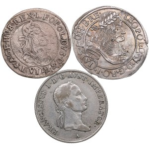 Austria 6 Kreuzer 1674, 1692 & 20 Kreuzer 1832 (3)