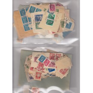 Group of stamps / envelope cut outs - mostly Estonia