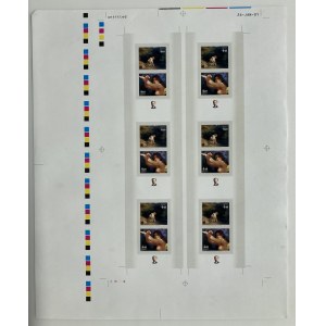 Estonia stamp sheet, Johann Köler, 2001, Imperforate
