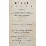 Ezop, Bayki Ezopa z tekstem francuzkim obok, tudzież sensem moralnym w czterech wierszach po każdey bayce zawartym.