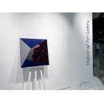 Dorota Kiermasz, Division auf Leinwand mit strukturiertem Dreieck und Kupferpolygon, 2020