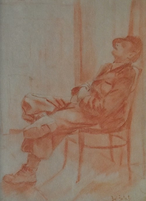 Julian FAŁAT (1852-1929), „Studium odpoczywającego mężczyzny”