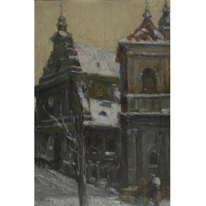 Erno ERB (1890-1943), „Stragan przed kościołem bernardynów we Lwowie”