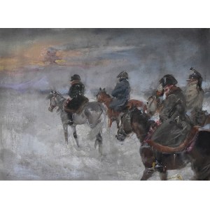 Jerzy KOSSAK (1886-1955), Napoleon's Vision in the Retreat from Moscow.